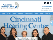 Tablet Screenshot of cincinnatihearingcenter.com